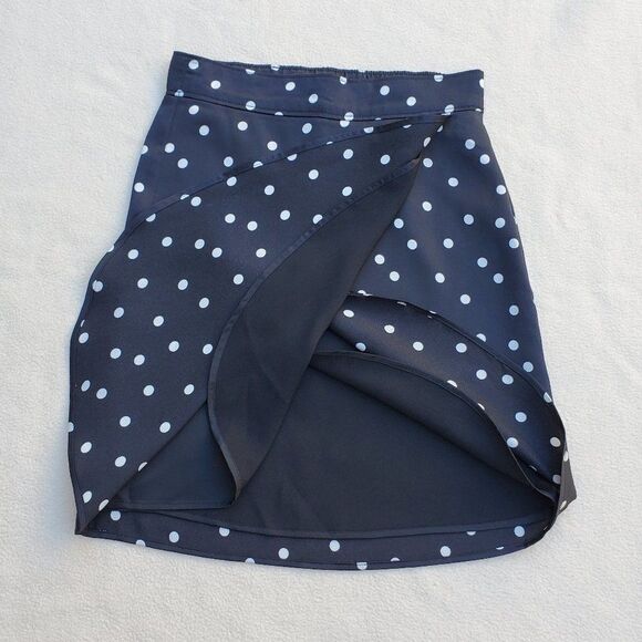 Abercrombie Kids Black and White Polka Dot Wrap Skirt Size 5/6 - Picture 4 of 9